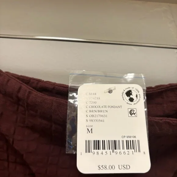 Free People Pucker Check Wrap Shorts NWOT * - Picture 6 of 7